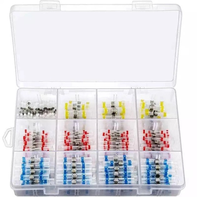 Термоусаживаемая гильза с припоем 0.25-6.0 мм PWR набор 250 шт, фото №1 Термоусаживаемая гильза с припоем 0.25-6.0 мм PWR набор 250 шт, фото №1