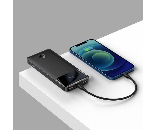 Зовнішній акумулятор Power Bank Baseus Bipow Digital Display 10000mAh 20W Black (PPDML-L01), фото №8