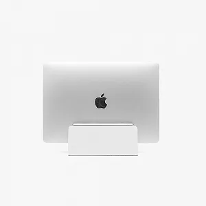 Подставка Вертикальная Raico Док-станция для MacBook из высококачественного дерева ореха (матовый белый, одинарный слот | регулируемая) - Фото 1