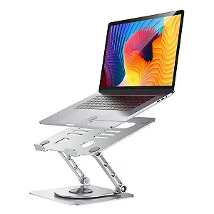 Підставка для ноутбука алюмінієва з обертовою основою на 360 - Фото 1