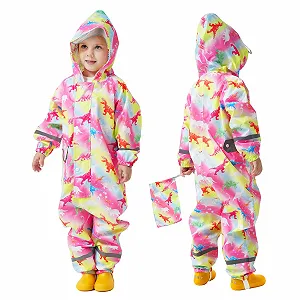 Дитячий дощовий комбінезон FILOWA, водонепроникний комбінезон від бруду з капюшоном - Фото 1