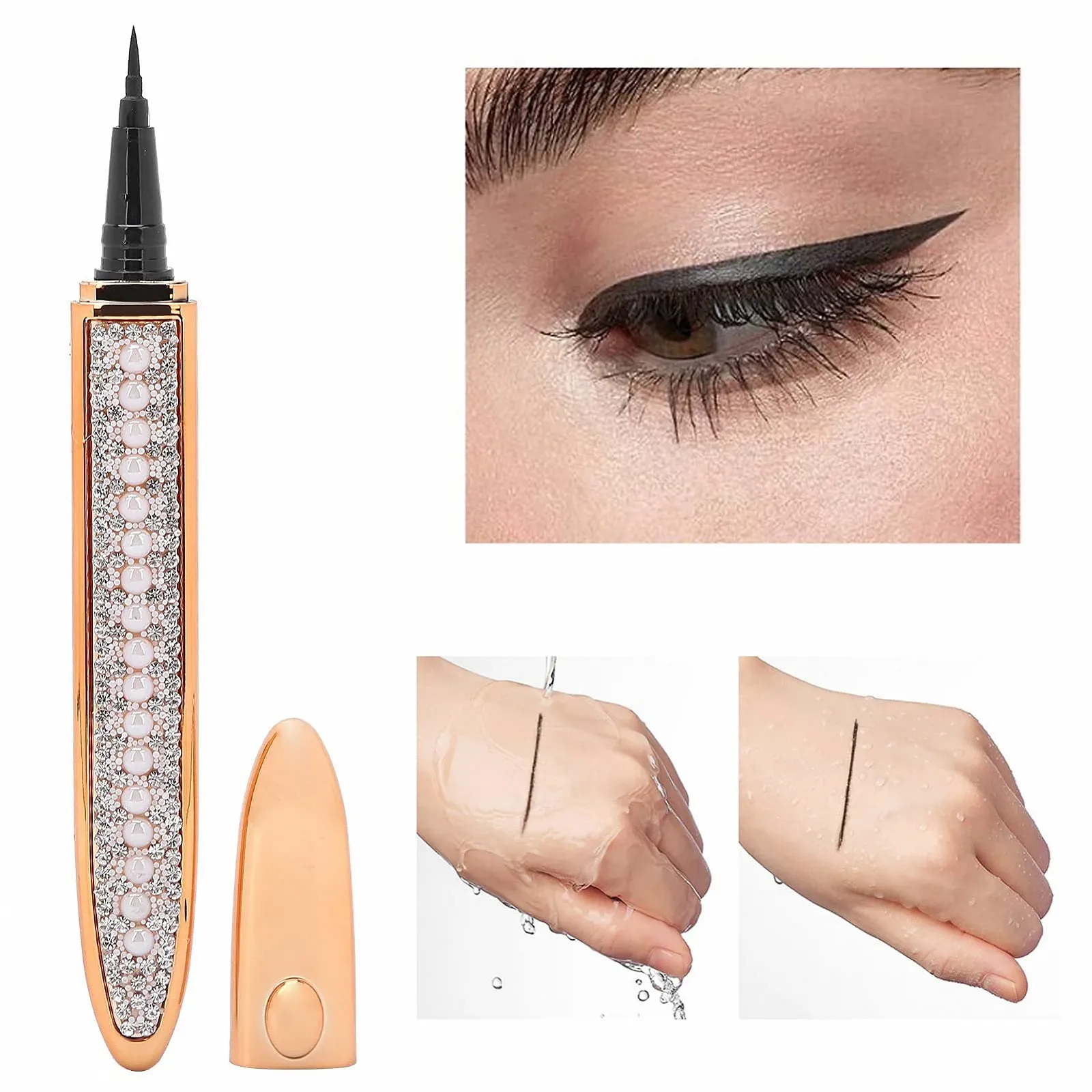 Підводка для очей самоклейна, водостійка для початківців, рідка, фото №3 Підводка для очей самоклейна, водостійка для початківців, рідка, фото №3