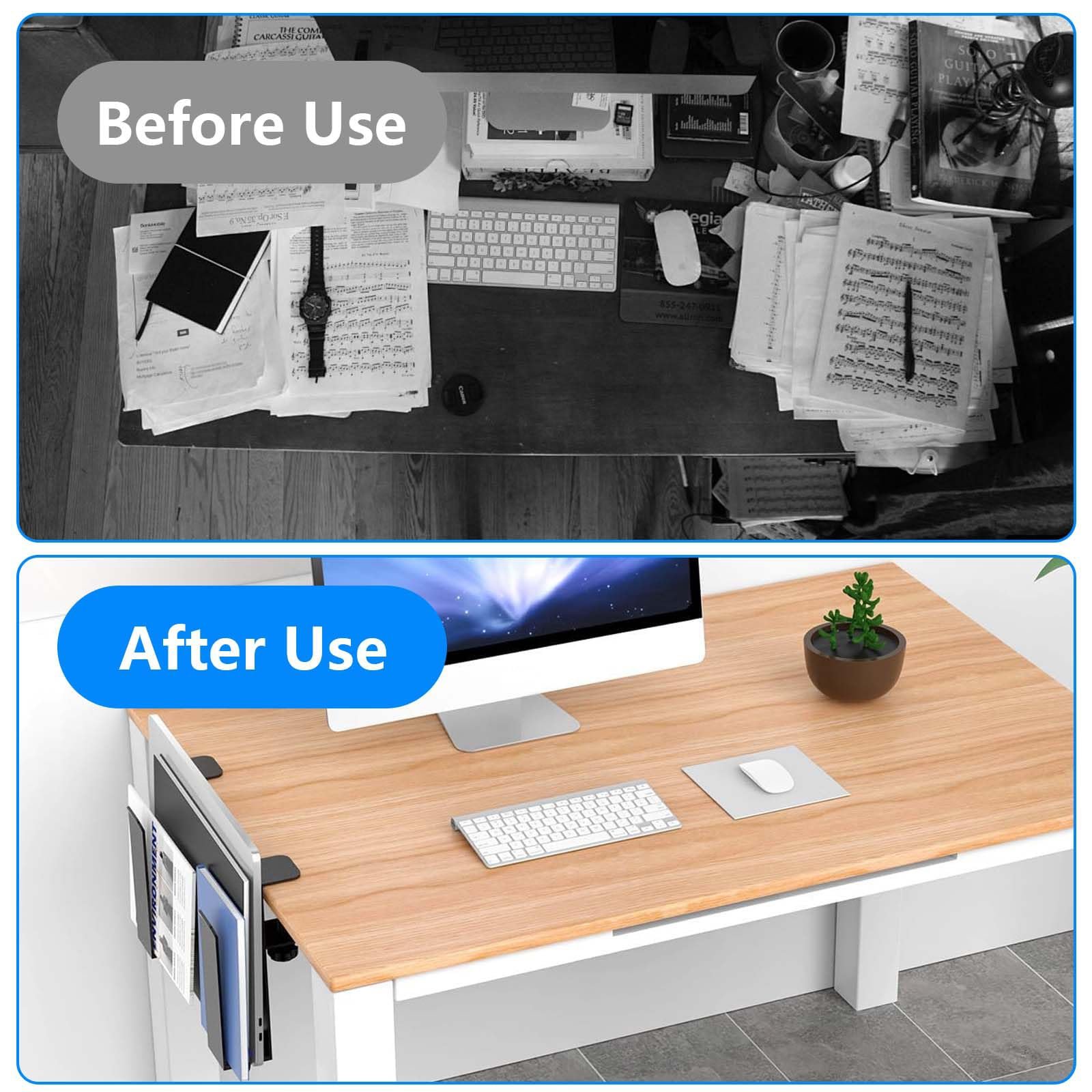 Держатель для ноутбука подвесной (2 шт.) Регулируемый для стола для офиса и дома, фото №6 Держатель для ноутбука подвесной (2 шт.) Регулируемый для стола для офиса и дома, фото №6