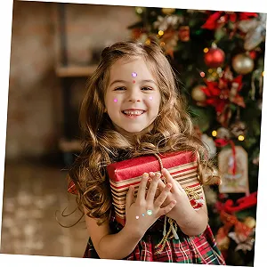 12 листов наклеек со стразами для лица Стразы для ногтей Детские драгоценности для лица Наклейки для ногтей в форме сердца Наклейки со стразами для глаз Декоративные наклейки Наклейка на телефон Лицо synthetic.ua - Фото 1