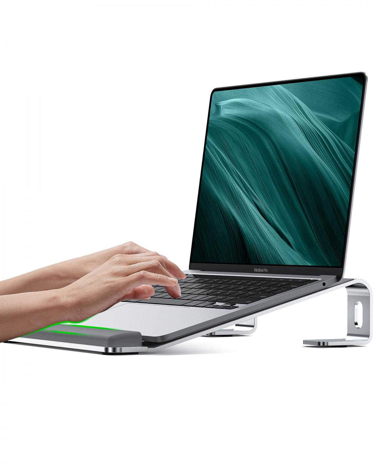 Підставка для ноутбука алюмінієва з підставкою для зап'ястя JCZT сумісна з усіма ноутбуками 25,4-43,2 см (10-17 дюймів), фото №1 Підставка для ноутбука алюмінієва з підставкою для зап'ястя JCZT сумісна з усіма ноутбуками 25,4-43,2 см (10-17 дюймів), фото №1