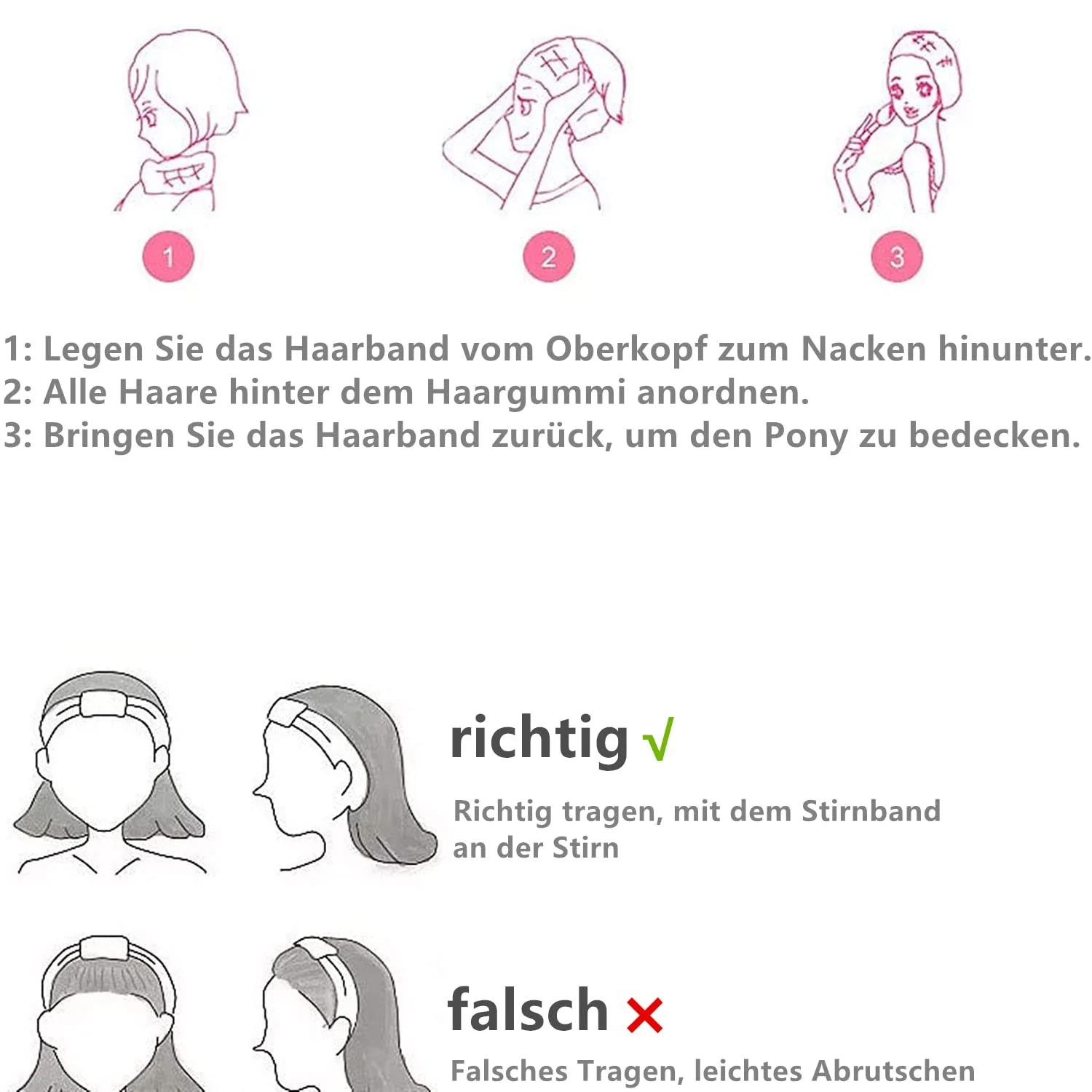 Пов'язка на голову для волосся для макіяжу та душу (2 шт.), фото №4