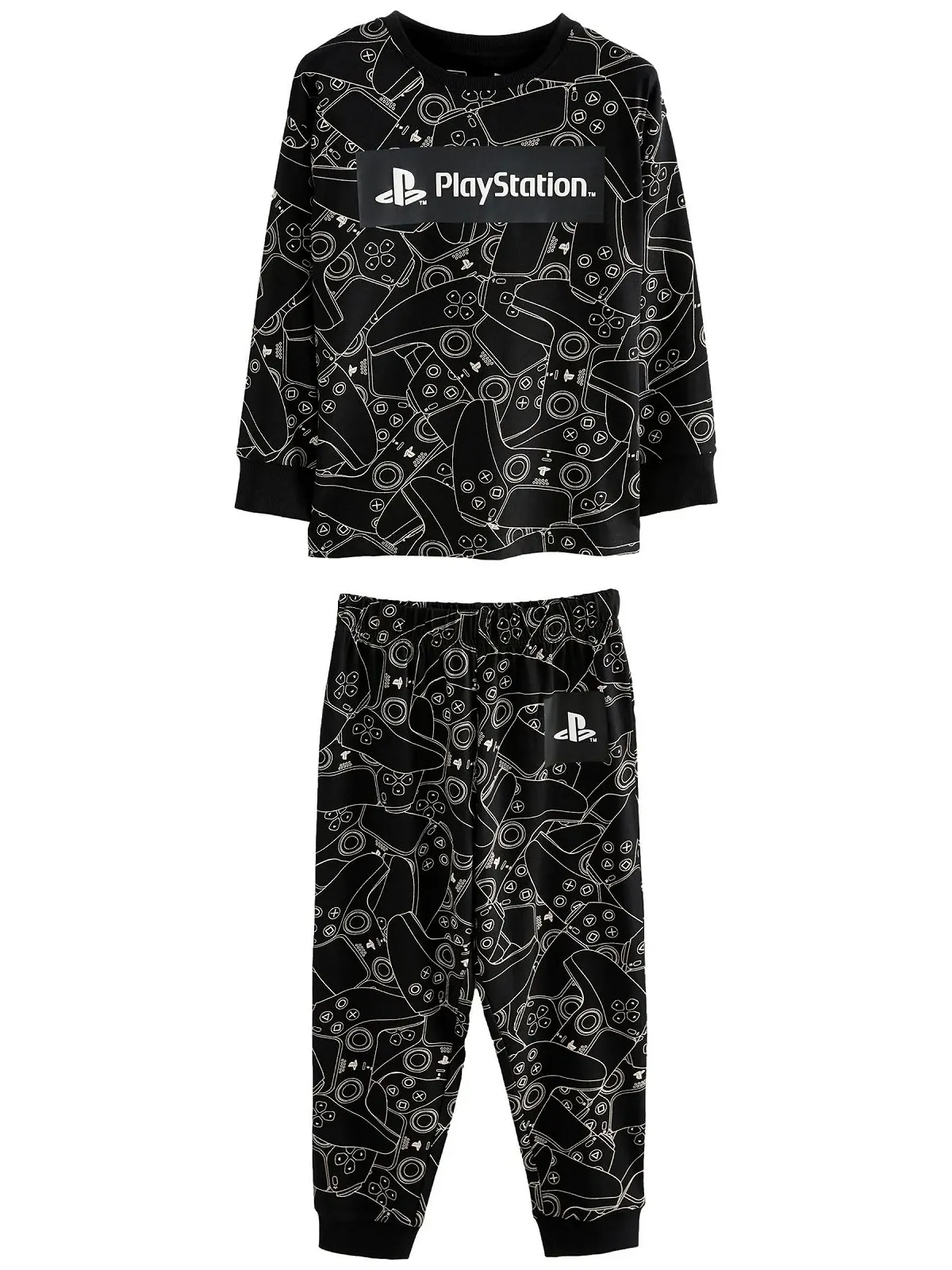 Пижама NEXT Однотонная с длинными рукавами и штанами, фото №1