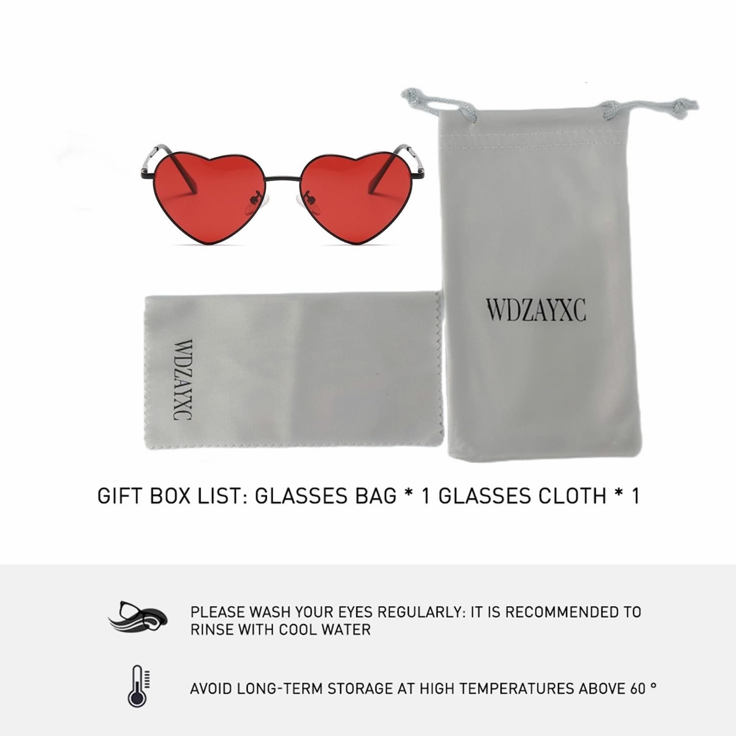 Солнцезащитные очки Сердцевидные WDZAYXC Поляризованные для женщин Винтажные, фото №4