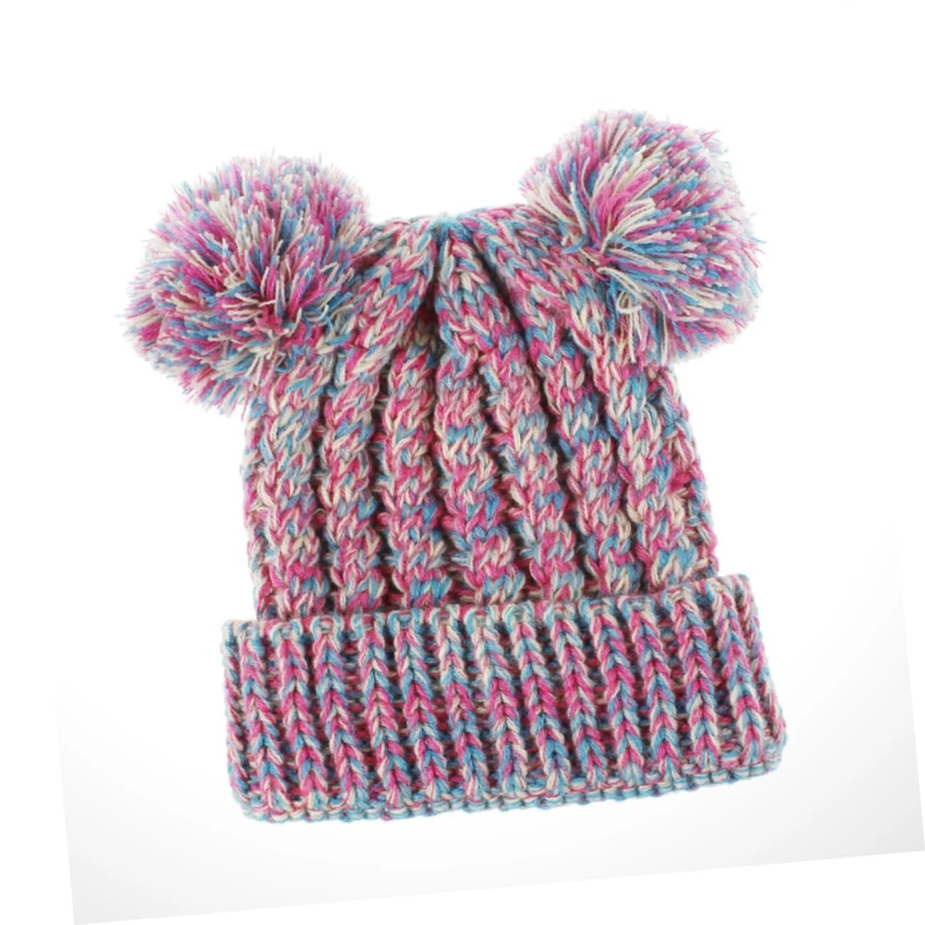 В'язана Шапка VALICLUD Зимова для дівчинки з помпоном, 2 шт., фото №8