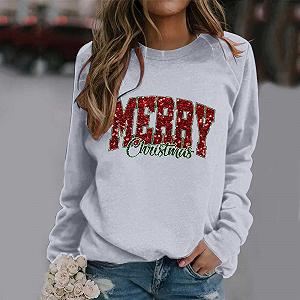 Женский зимний рождественский свитер Рождественский пуловер Рубашка с длинными рукавами большого размера Теплая веселая рождественская рубашка synthetic.ua - Фото 1