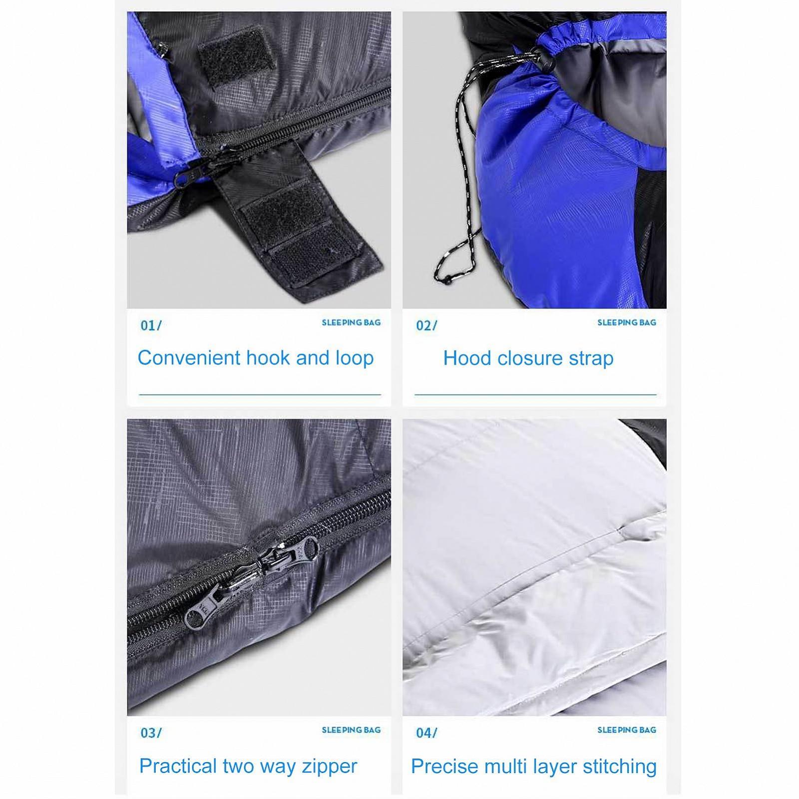 Спальний мішок XHTLLO USB Підігрітий Регулювана температура Дихаючий 3 рівні температури Для відпочинку Зеленого кольору, фото №6