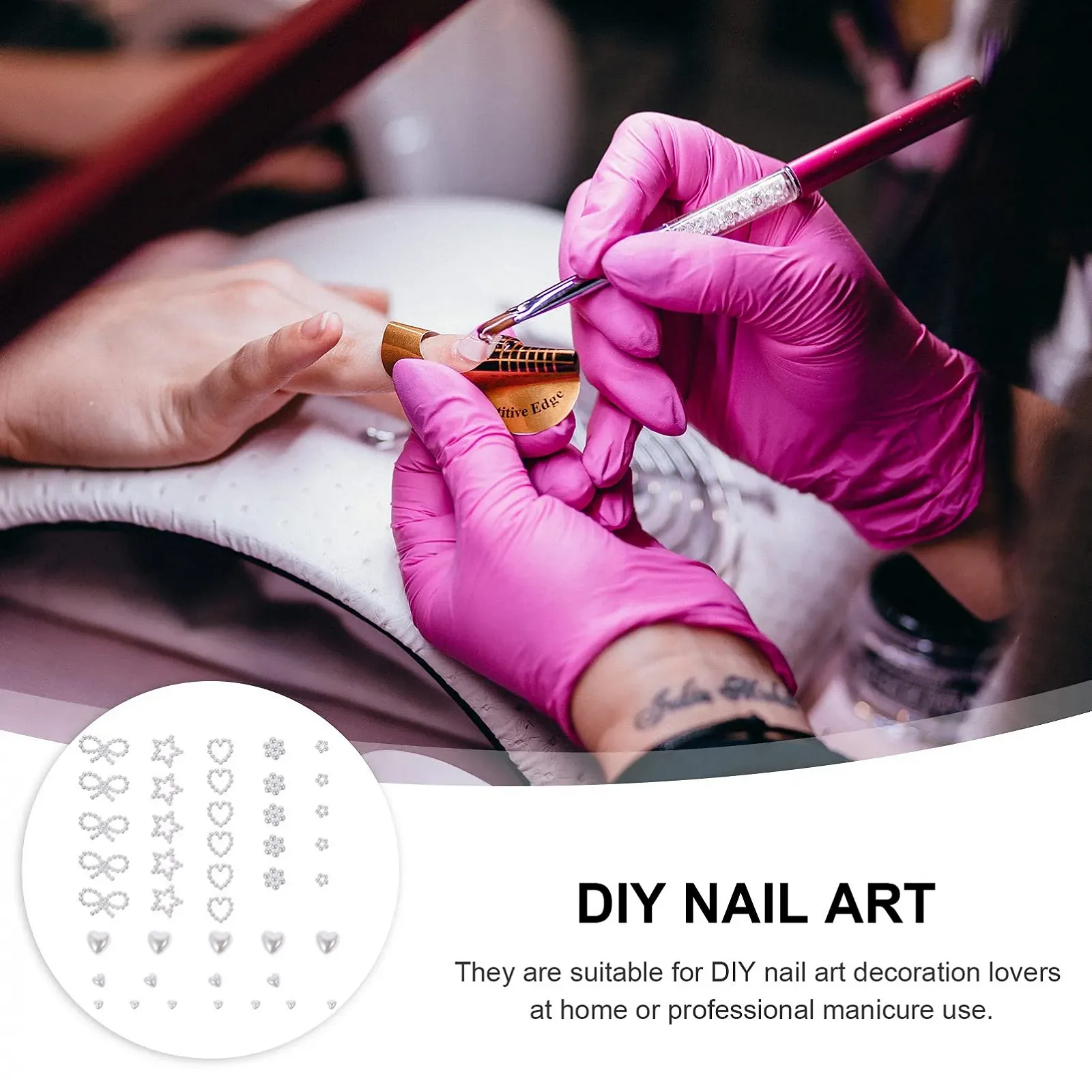 Украшения для ногтей Healvian, 2 набора, драгоценные камни, ювелирные изделия для нанесения бриллиантов, аксессуары для нейл-арта, болты для ногтей, аппликация со стразами, DIY украшения со стразами, жемчужная заплатка, фото №5