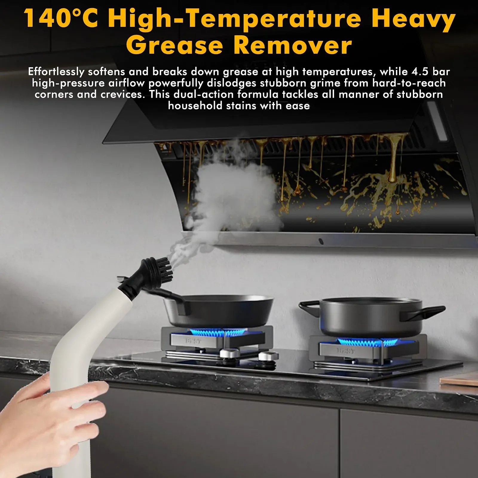 Пароочисник ручний 800 мл, фото №7