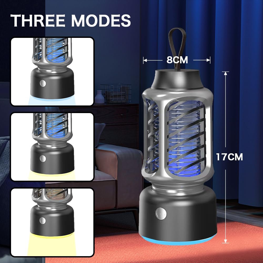 Знищувач комах електричний 1600 V Rechargeable UV LED Portable, фото №2