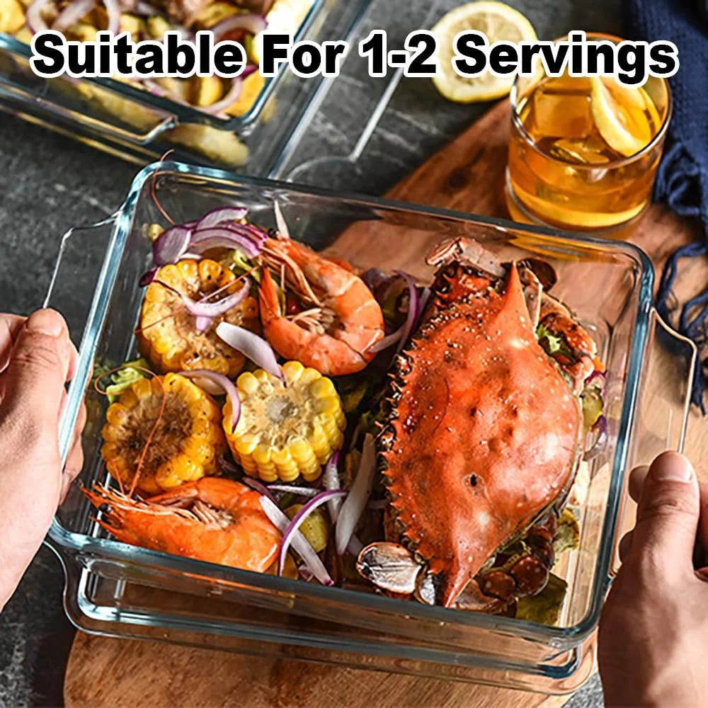 Форма для запекания стеклянная с крышкой 1 л, фото №5