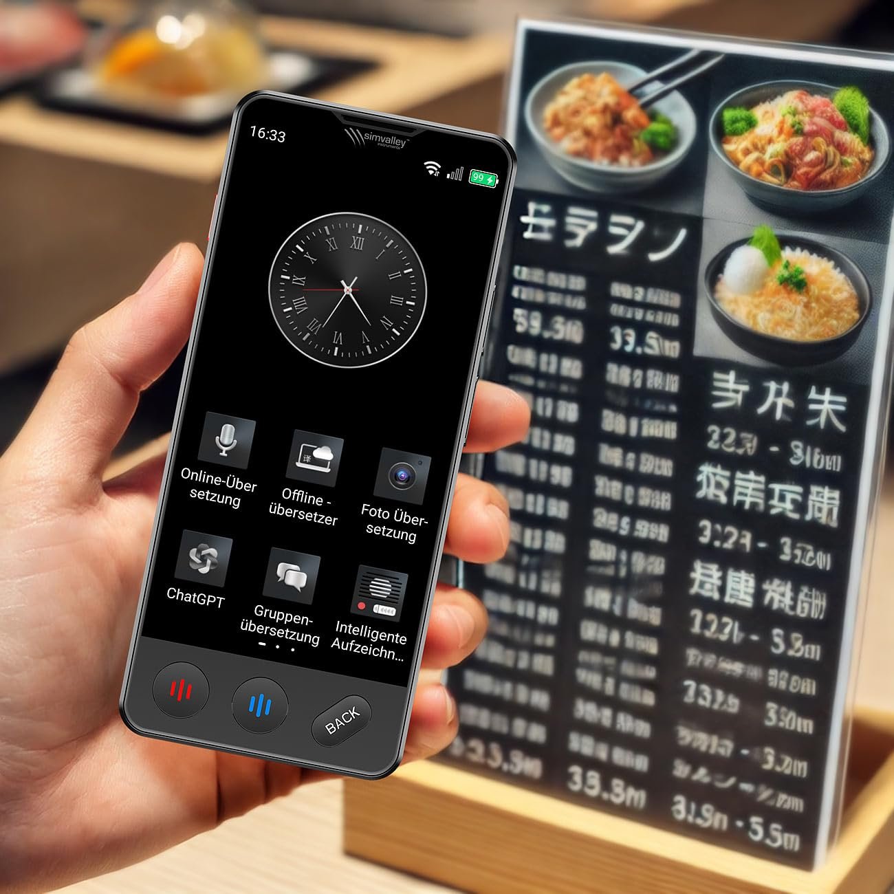 Мобильный AI Переводчик simvalley MOBILE с 4G/LTE, 139 языков, ChatGPT, фото №3 Мобильный AI Переводчик simvalley MOBILE с 4G/LTE, 139 языков, ChatGPT, фото №3