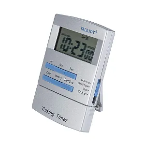 Таймер кухонный цифровой Talking Timer Голосовой выход (немецкий) Черный synthetic.ua - Фото 1