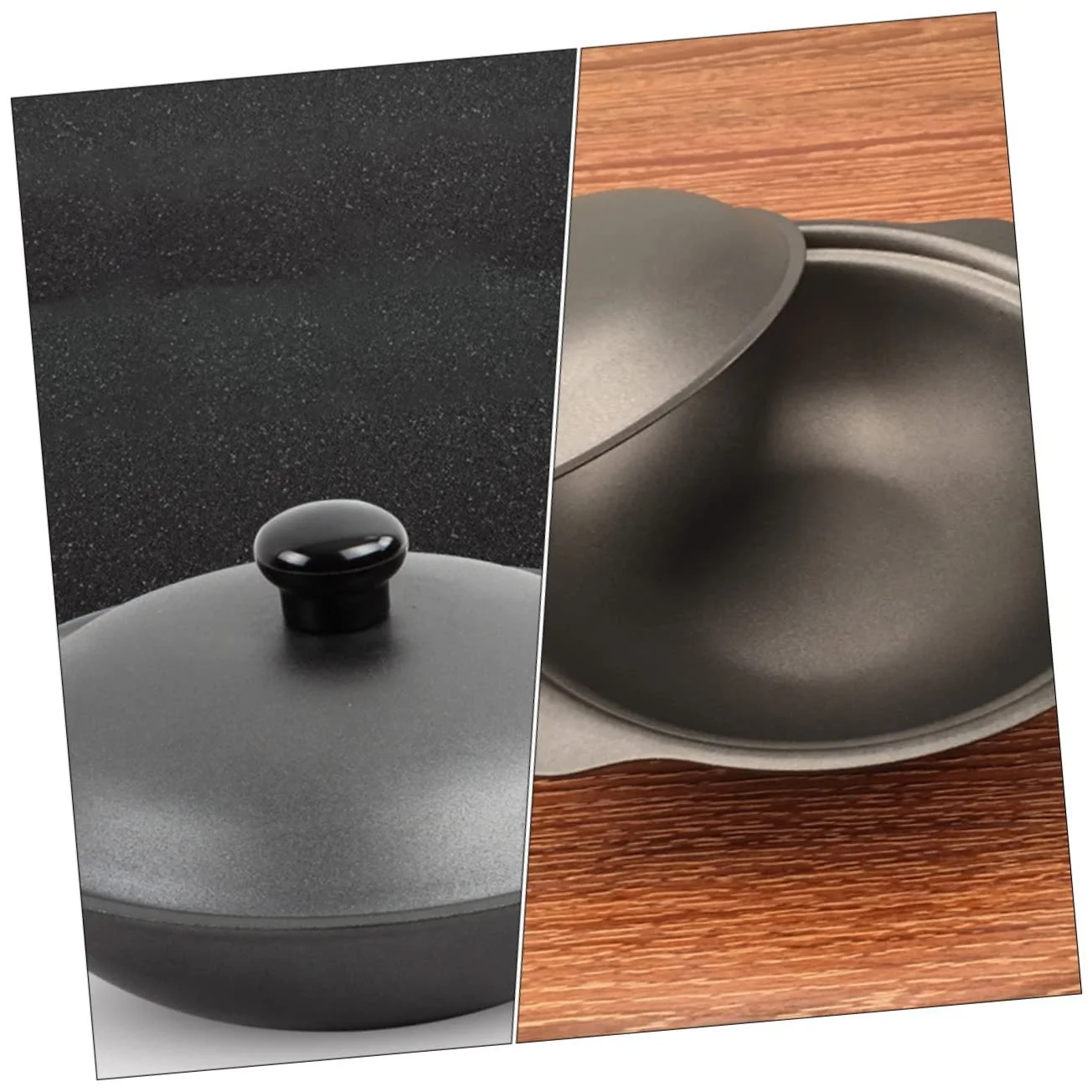 Каструля Sosoport чавунна з кришкою маленька термостійка рівномірний розподіл тепла, фото №9