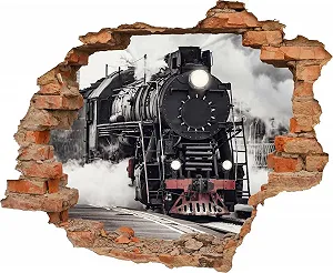 Наклейка на стіну DW000085 Steam Train 73 см x 60 см Red Stone - Фото 1