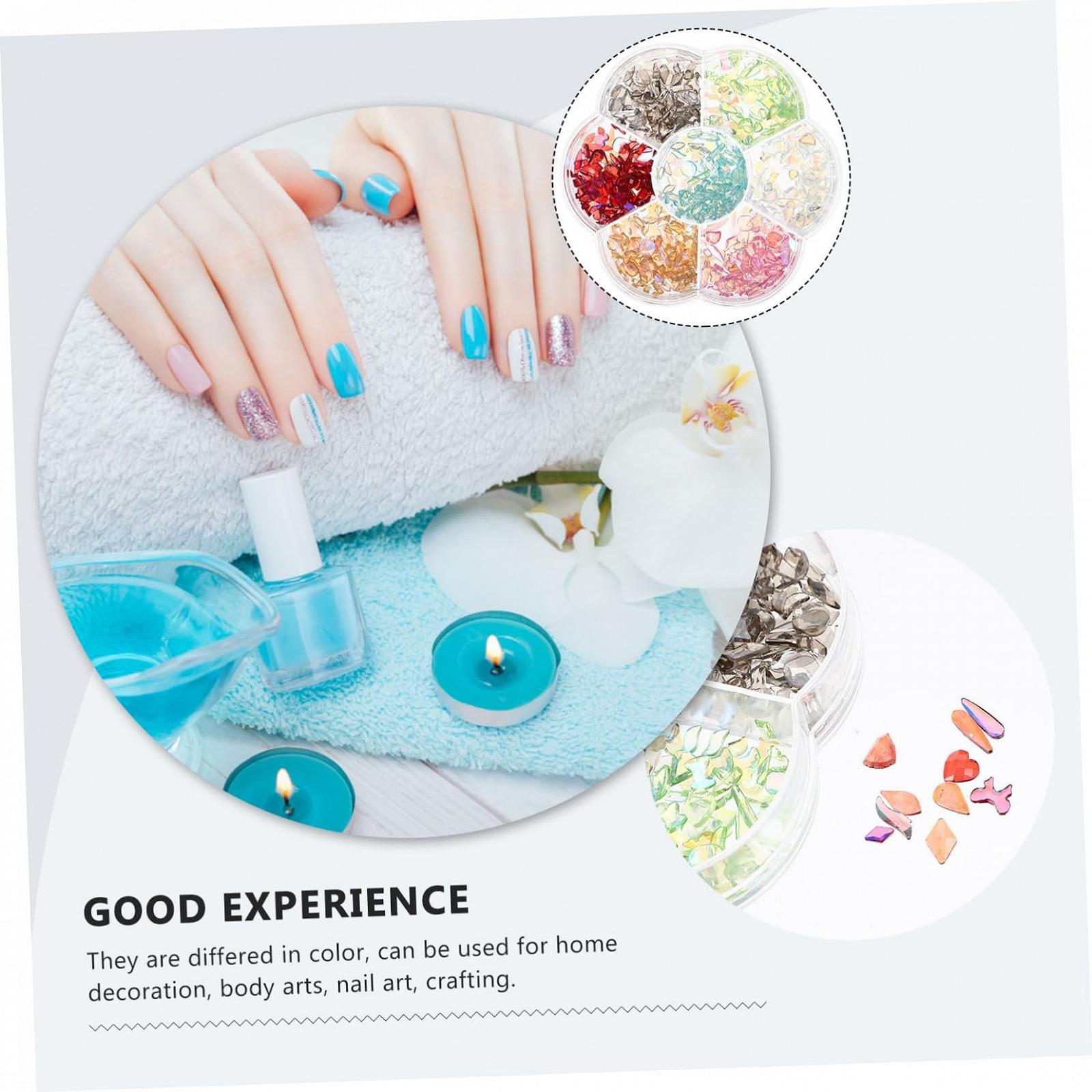 Стрази для нігтів FRCOLOR Різнокольорові Блискучі, фото №2