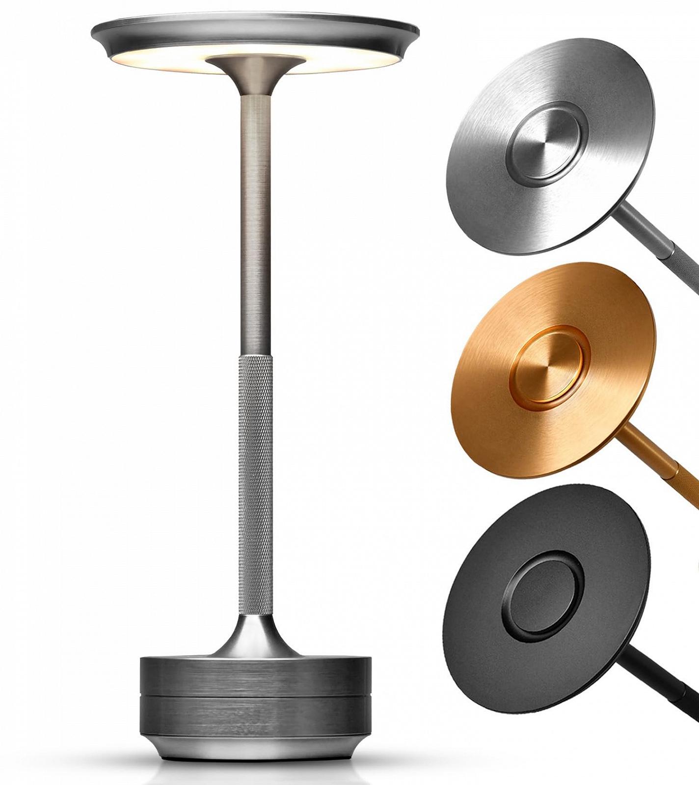 Настільна лампа ELYSIA LED Battery Dimmable USB-C IP54 Срібляста, фото №1