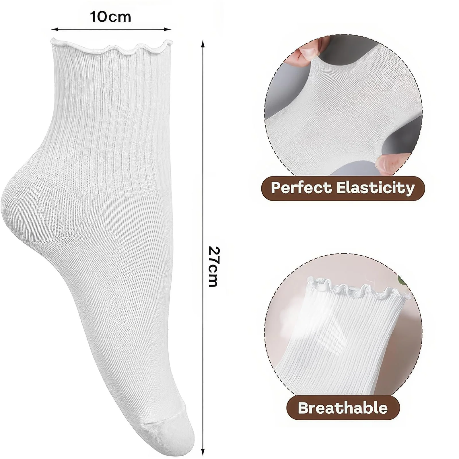 Носки с рюшами, 4 пары, фото №2