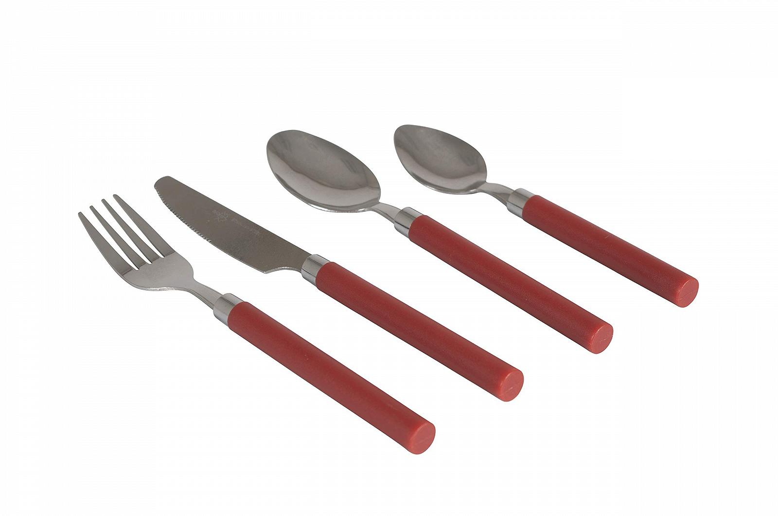 Набір Bo-Camp для столових приборів для 1 особи червоний, фото №2 Набір Bo-Camp для столових приборів для 1 особи червоний, фото №2