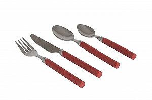 Набір Bo-Camp для столових приборів для 1 особи червоний ціна на synthetic.ua - Фото 1 Набір Bo-Camp для столових приборів для 1 особи червоний synthetic.ua - Фото 1