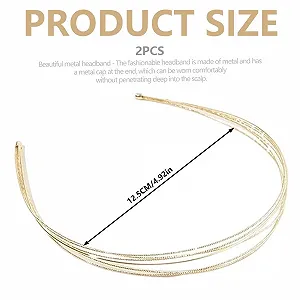 Обруч Металл Многослойный Тонкий Мода Золотой synthetic.ua - Фото 1