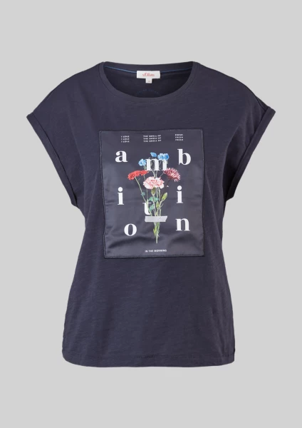 Футболка LOOSE FIT 14.103.32.X056-59D0 s.Oliver Темно-синій L/XL, фото №5