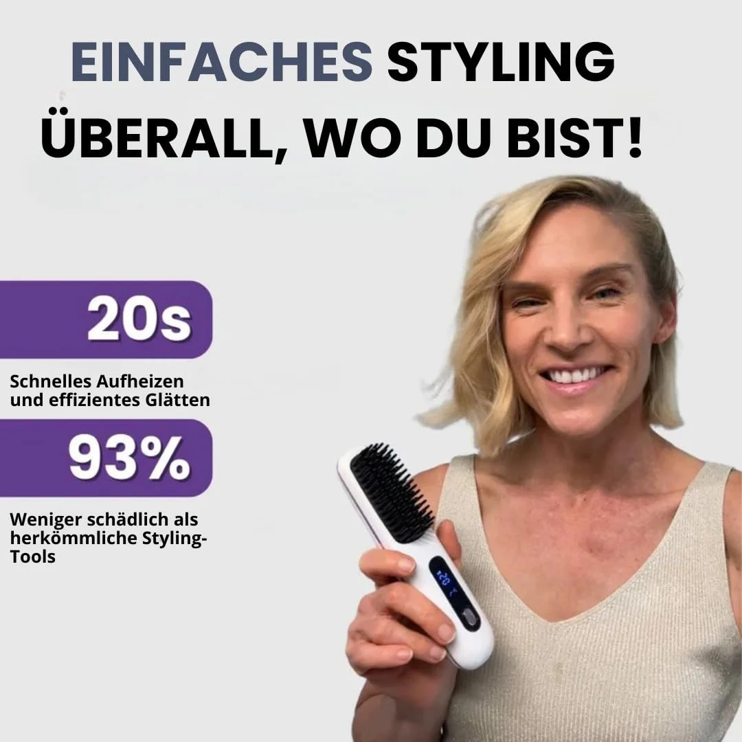 Щітка-випрямляч EverHaar GoBrush PRO портативна бездротова керамічна іонна 5 температурних режимів, фото №4 Щітка-випрямляч EverHaar GoBrush PRO портативна бездротова керамічна іонна 5 температурних режимів, фото №4