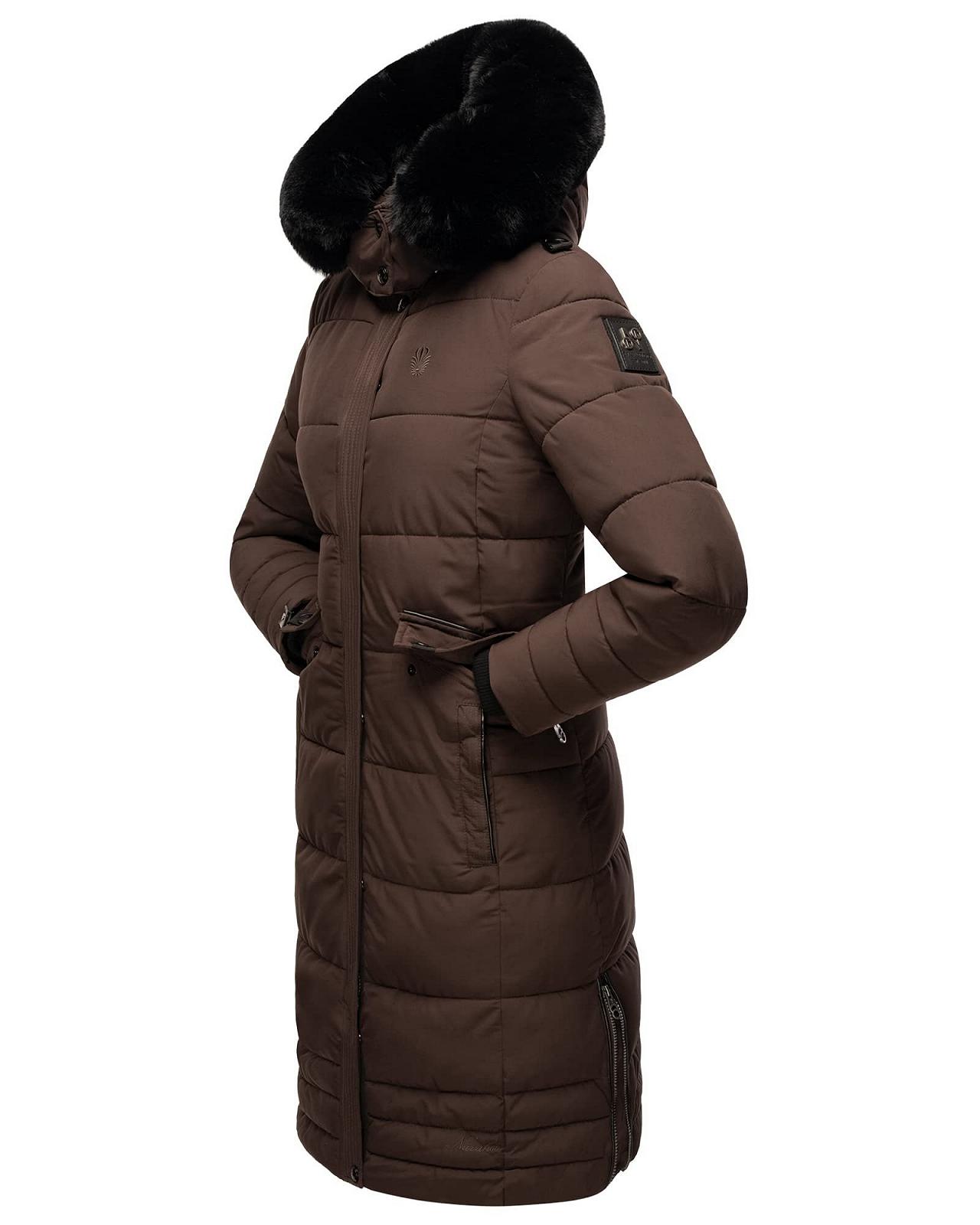 Пальто Navahoo Fahmiyaa зимове стьобане з капюшоном з штучного хутра, фото №3