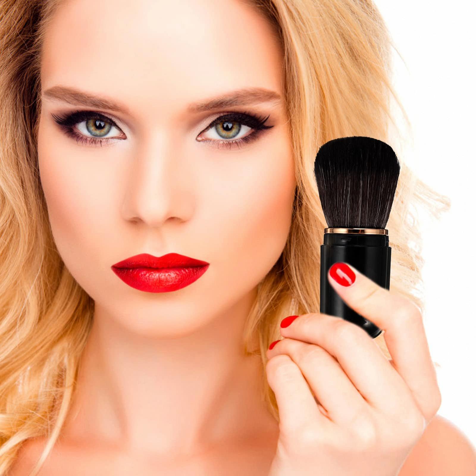 Набір кистей для макіяжу Beaupretty 2 шт., аплікатор для пудри, кисть для макіяжу, кисть для дівчаток, кисть для макіяжу обличчя, основна кисть для тіней, кисть для рум'ян, шерсть, фото №5