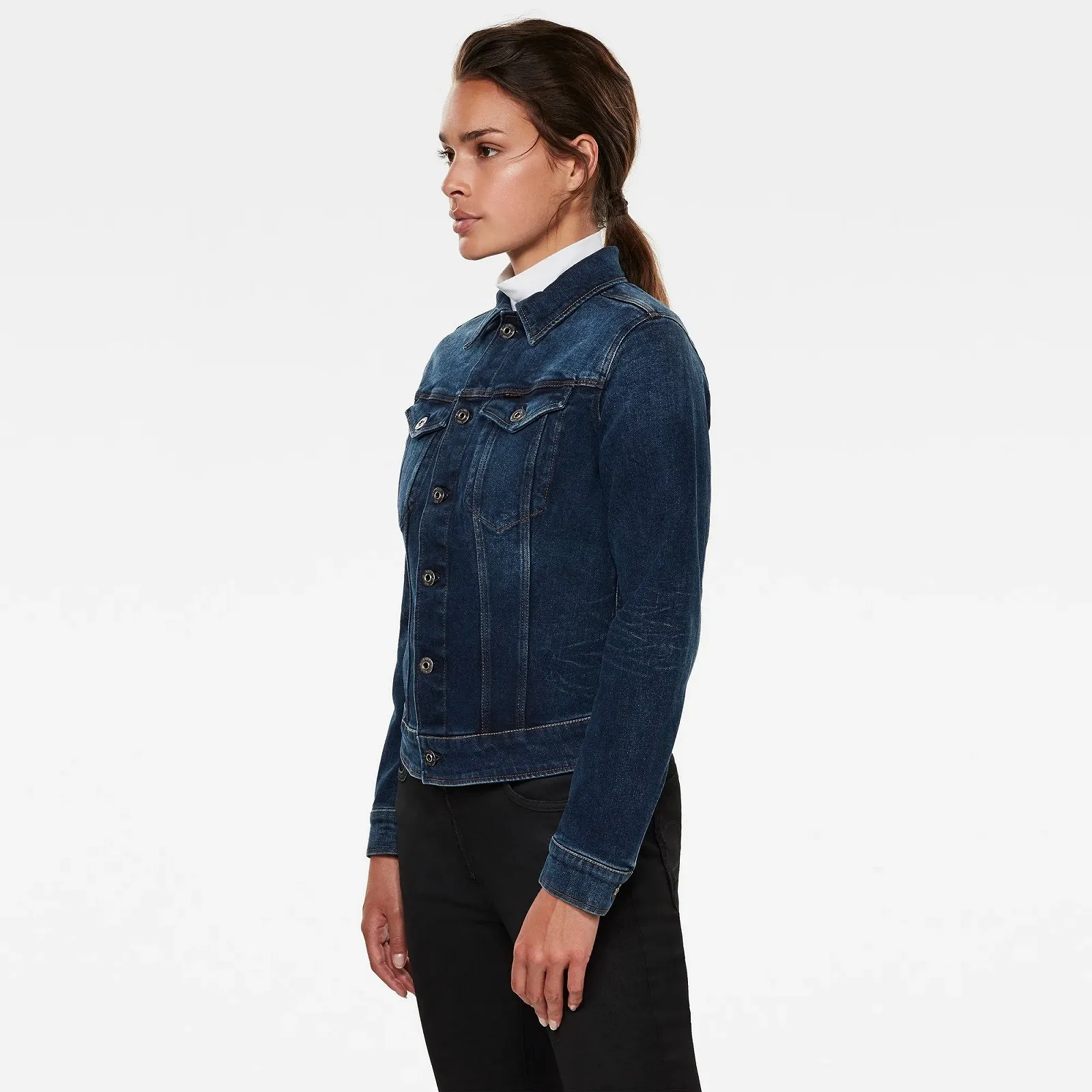 Жіноча джинсова куртка G‑Star 3301 Slim Olto Pure Stretch Denim - XS, фото №2