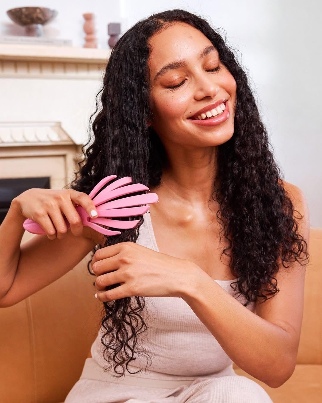 Щітка для волосся Wet Brush Go Green Curl Detangler з м'якою щетиною Intelliflex для всіх типів кучерів, зроблена з рослинного пластику, фото №14