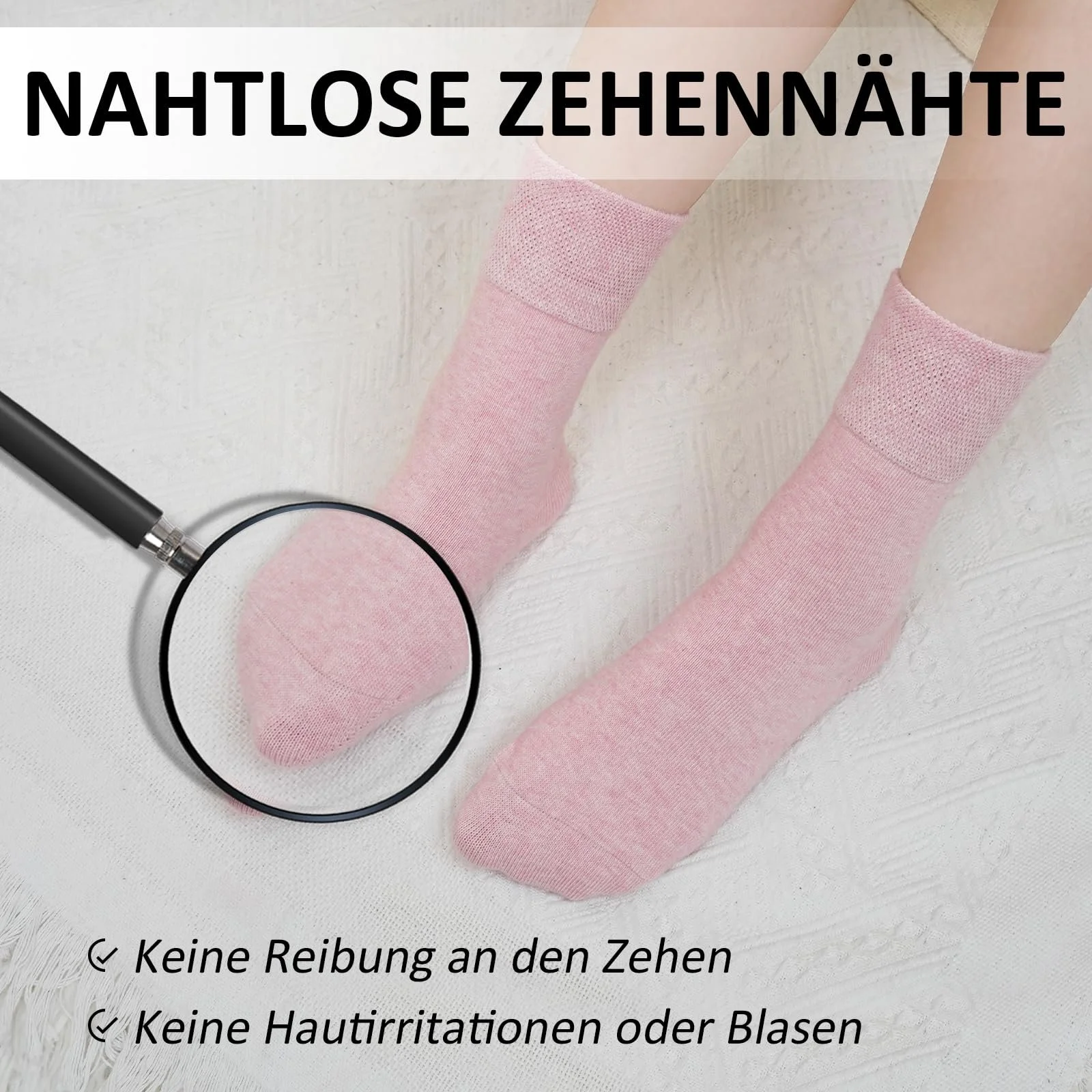 Носки LOFIR Crew Comfort для женщин: Чесаный хлопок, бесшовные, мягкие, дышащие носки для мам, домохозяек, учителей, студенток 5 пар 35-46, фото №3