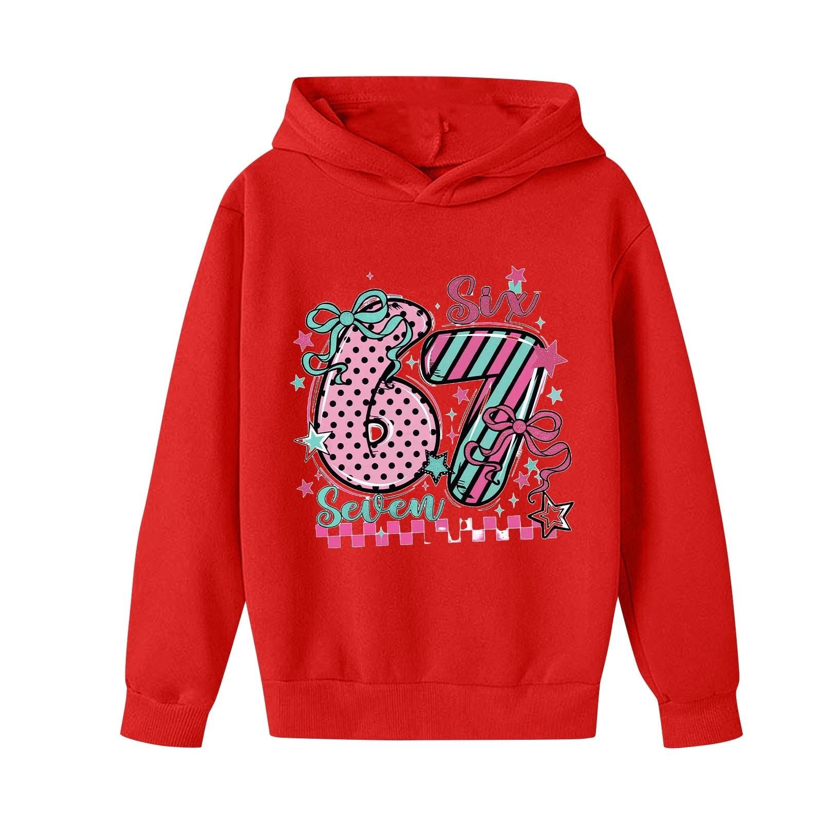 Худи Generisch для девочки Мягкий Флис Теплый Дышащий Удобный с рисунками Длинный рукав, фото №6