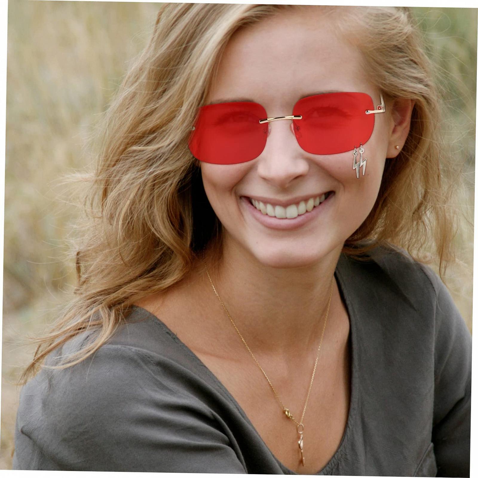 Сонцезахисні окуляри Без рамки VALICLUD Метал Червоний (5 шт. в упаковці), фото №7