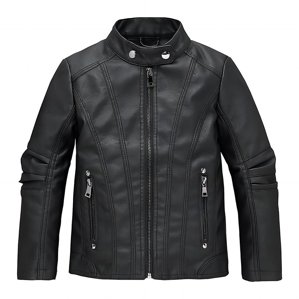 Шкіряна куртка Linboo Дитяча бомбер для хлопчиків, фото №1 Шкіряна куртка Linboo Дитяча бомбер для хлопчиків, фото №1