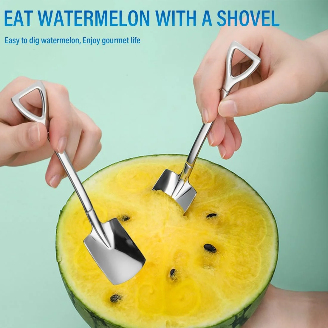 Ложка десертна з нержавіючої сталі, набір 10 штук, фото №4