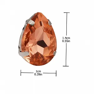 Стразы Хрустальные Стеклянные 150 шт. Капля воды для пришивания, стразы в форме капли для ювелирных изделий и аксессуаров для одежды, смешанные цвета synthetic.ua - Фото 1