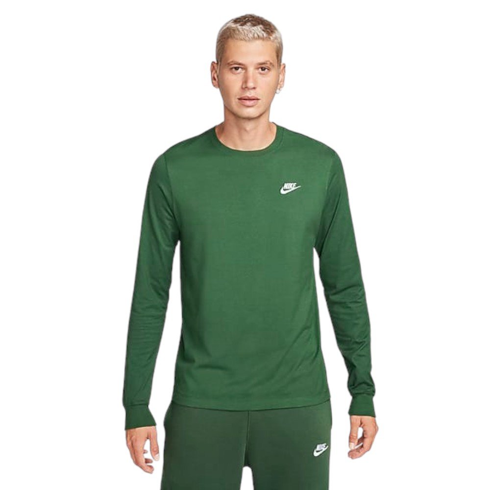 Лонгслів Nike Longsleeve Nsw Club Tee green M, фото №1