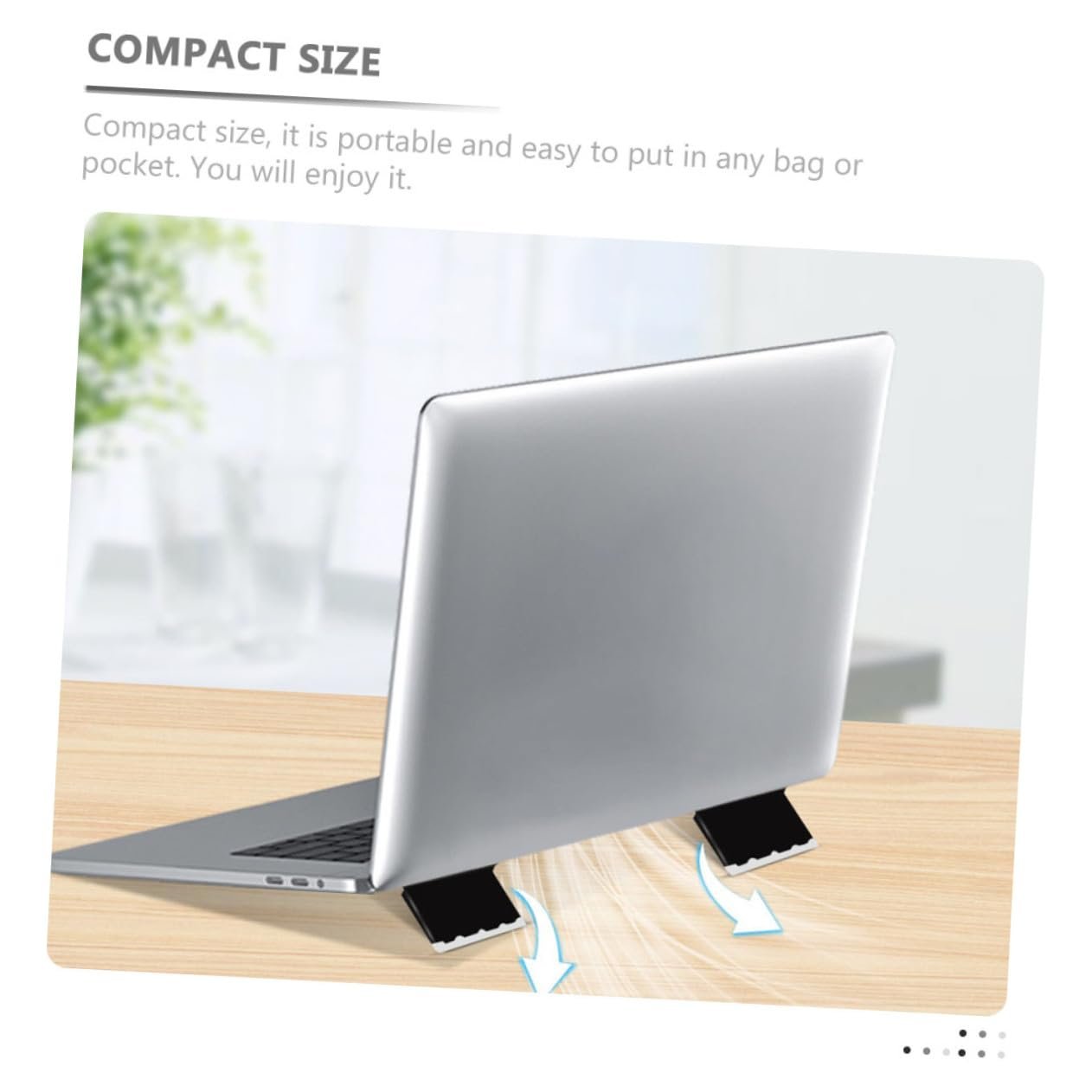 Підставка для ноутбука SHOWERORO, 2 шт., портативна, невидима, легка, для покращеного відведення тепла та ергономічного набору тексту за столом, фото №6