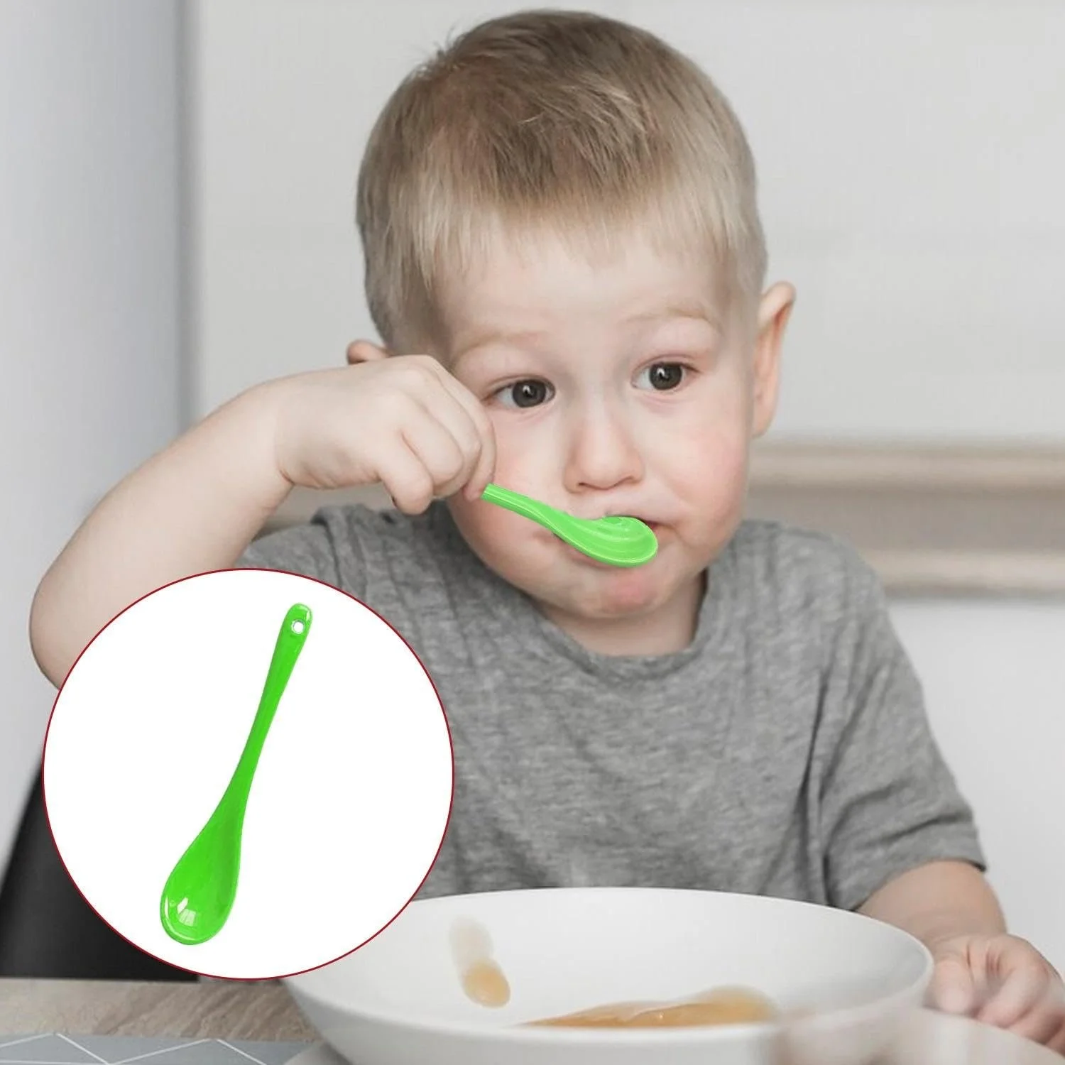 Набір керамічних ложок, 8 штук, кольорові, довгі, фото №4