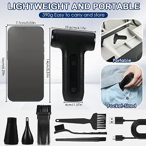 Электрическая воздуходувка tlidfgeo 3 скорости 130 000 об/мин Аккумуляторная synthetic.ua - Фото 1