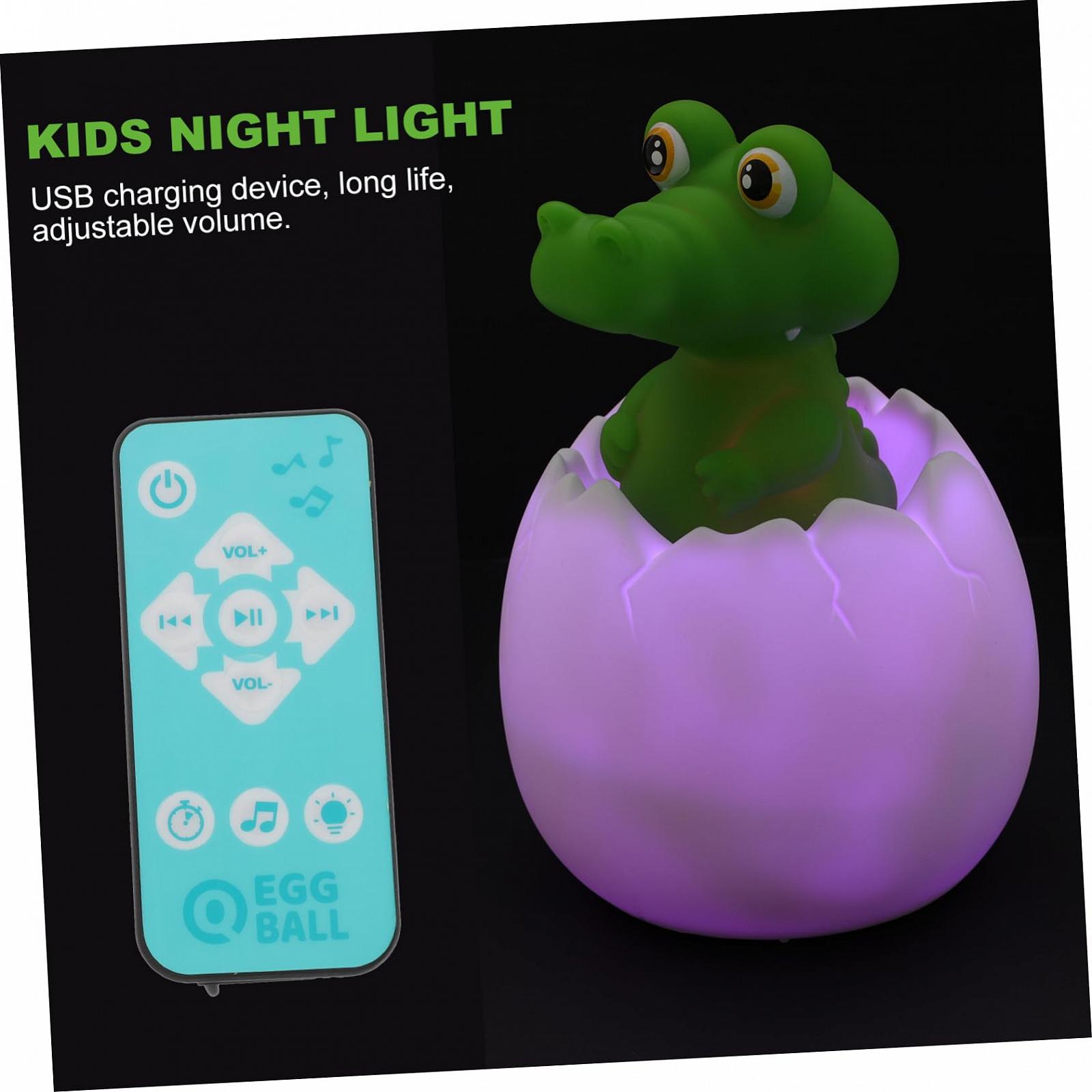 Лампа TOYANDONA Dinosaur Sterling Silver Silent Light USB Перезаряжаемая LED для детской комнаты, фото №3