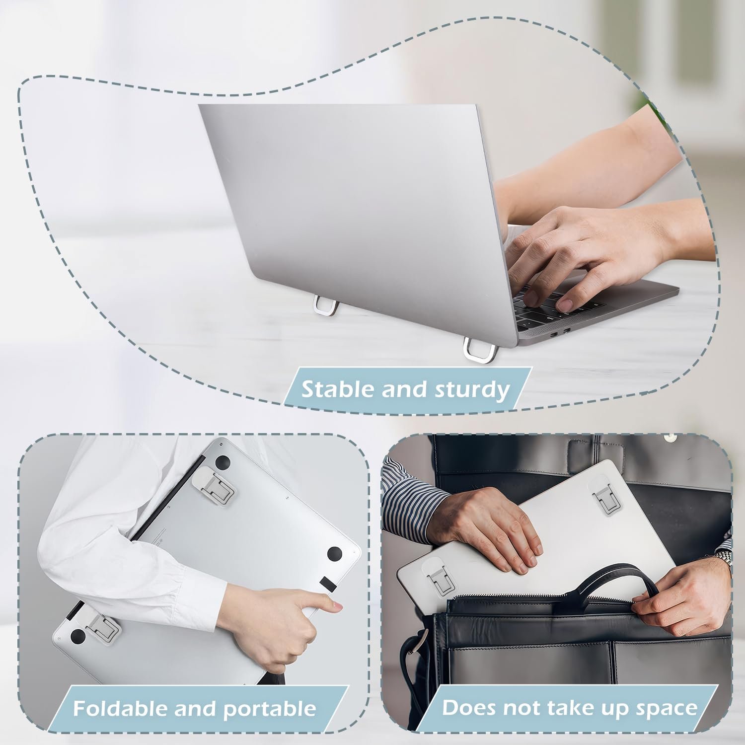 Подставка для клавиатуры (2 шт.) Без бренда Мини Характеристики Серебристый, фото №3