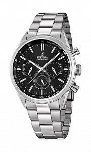 Хронограф Festina F16820/4 Чоловічі, Кварцові, Хронограф, Ремінець з нержавіючої сталі, чорний - Фото 1