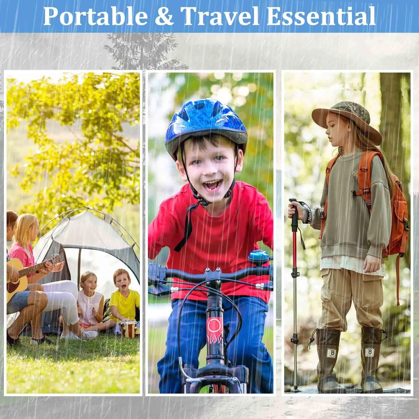 Дитяче пончо від дощу Bosdontek (2 шт.) Водонепроникний, фото №7 Дитяче пончо від дощу Bosdontek (2 шт.) Водонепроникний, фото №7