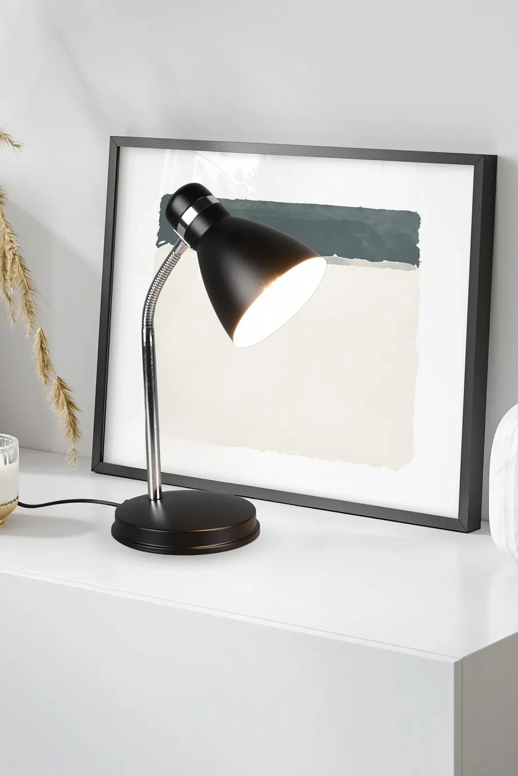 Настільна лампа Harley Flexible Adjustable E27 Max 10 W 14x33 см Метал Матова чорна, фото №4